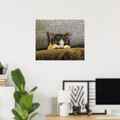 Cute Kitten Photo Mosaic. Poster (Thuiskantoor)