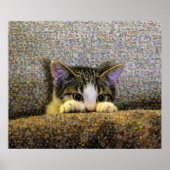 Cute Kitten Photo Mosaic. Poster (Voorkant)
