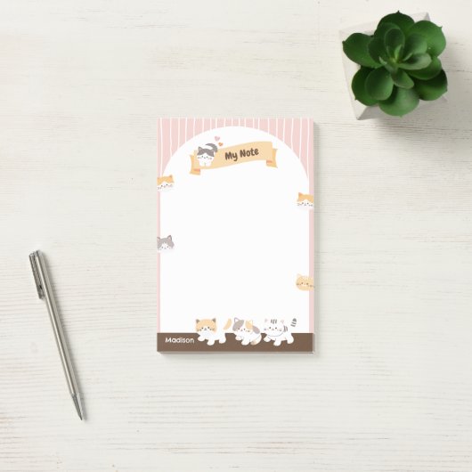 Cute Kitten Post-it® Notes (Kantoor)