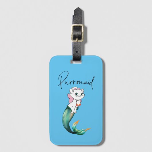 Cute Kitten Purrmaid – Leuk Mermaid Cat Ontwerp Bagagelabel (Voorkant (verticaal))