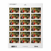 Cute kitten red gifbox kleurrijke feestelijke gewo etiket (Full Sheet)