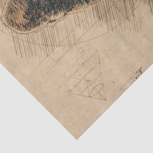 Cute Kitten Retro Cat Drawing Tissuepapier (Detail)