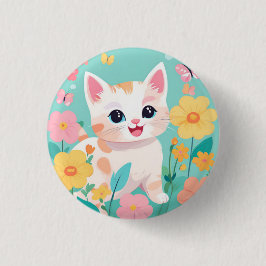 Cute Kitten Ronde Button 3,2 Cm
