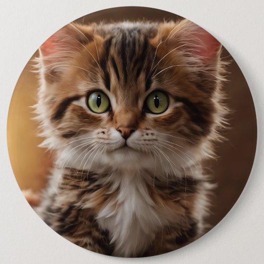 Cute Kitten Ronde Button 6,0 Cm (Voorkant)