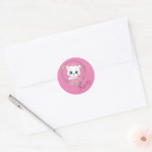 Cute kitten ronde sticker (Envelop)