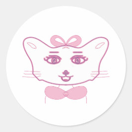 Cute kitten ronde sticker