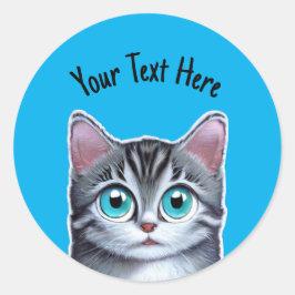 Cute Kitten Ronde Sticker