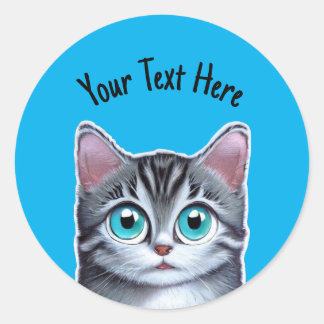 Cute Kitten Ronde Sticker