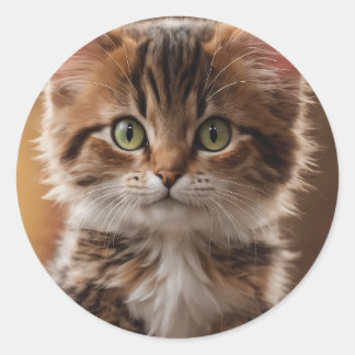 Cute Kitten Ronde Sticker