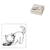Cute Kitten Rubber Stamp Rubberstempel (Gestempeld)