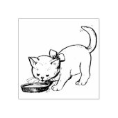 Cute Kitten Rubber Stamp Rubberstempel (Afrduk)