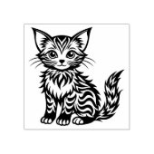 Cute Kitten Rubber Stamp Rubberstempel (Afrduk)