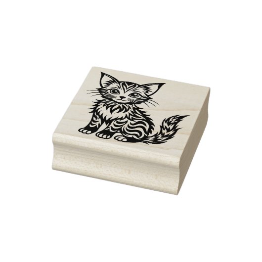 Cute Kitten Rubber Stamp Rubberstempel (Stempel)