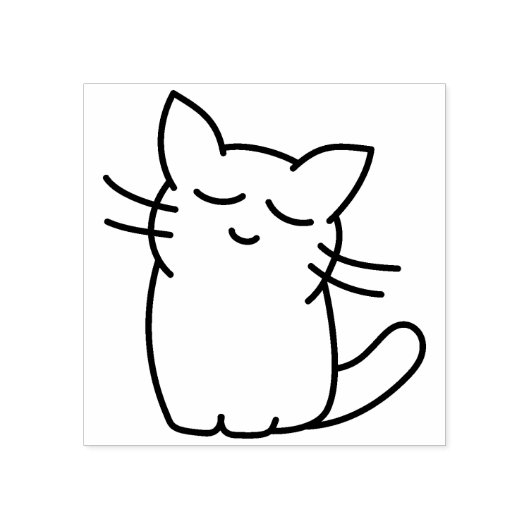 Cute Kitten Rubberstempel (Afrduk)