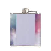 Cute Kitten rust op een kerstman met kerstmis Heupfles (Achterkant)