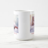 Cute Kitten rust op een kerstman met kerstmis Koffiemok (Center)