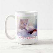 Cute Kitten rust op een kerstman met kerstmis Koffiemok (Links)