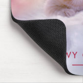 Cute Kitten rust op een kerstman met kerstmis Muismat (Hoek)