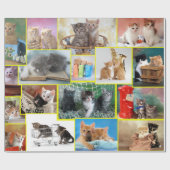 Cute kitten samenstelling cadeaupapier (Vlak)