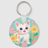 Cute Kitten Sleutelhanger (Voorkant)