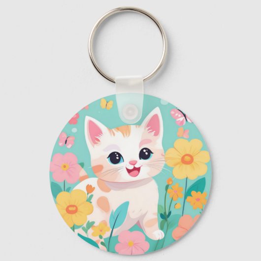 Cute Kitten Sleutelhanger (Voorkant)