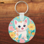Cute Kitten Sleutelhanger (Voorkant)