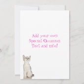 Cute Kitten sparen de Mededelingen van de Datum Save The Date (Achterkant)