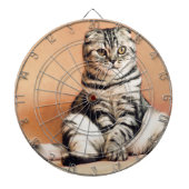 Cute Kitten Sprawout Dartbord (Voorkant)