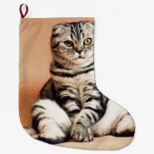 Cute Kitten Sprawout Grote Kerstsok (Voorkant)