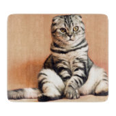 Cute Kitten Sprawout Snijplank (Voorkant)