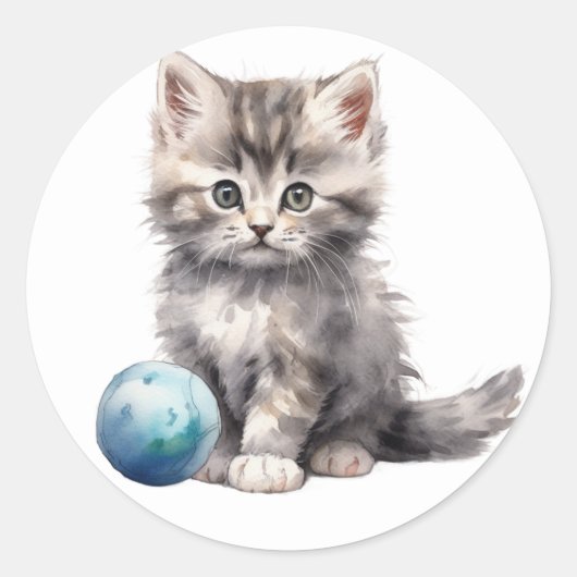 Cute Kitten Sticker (Voorkant)