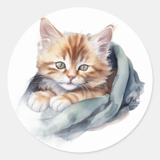 Cute Kitten Sticker (Voorkant)