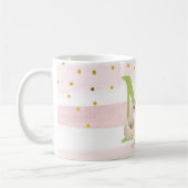 Cute Kitten Sweet Monogram Pink Girly Coffee Mok (Links)