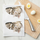Cute kitten teatowel theedoek (Quarter Fold)