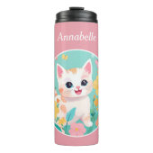 Cute Kitten Thermosbeker (Voorkant)