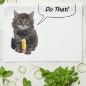 Cute Kitten Vaderdag Kitchen Towel Theedoek (Gevouwen)