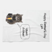 Cute Kitten Vaderdag Kitchen Towel Theedoek (Horizontaal)