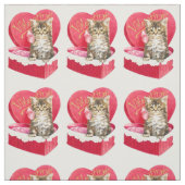 Cute kitten valentijn stof (Swatch)