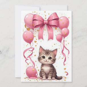 Cute Kitten Verjaardagskaart 🐱 Kaart