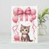 Cute Kitten Verjaardagskaart 🐱 Kaart (Staand voorkant)