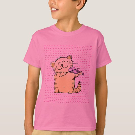 Cute-Kitten-violinist T-shirt (Voorkant)