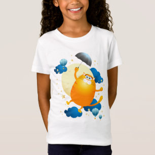 Cute Kitten vliegt met Umbrella T-shirt