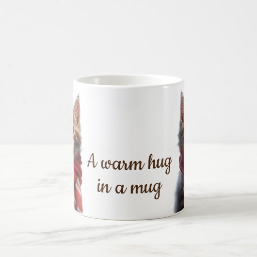 Cute Kitten Warm Hug Koffiemok (Center)