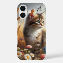 Cute Kitten Waterverf Kat iPhone  iPhone 16 Hoesje