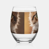 Cute Kitten Wijnglas Zonder Voet (Links)