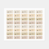 Cute Kitten with Backpack Neutral Clothes Labels (Vel)