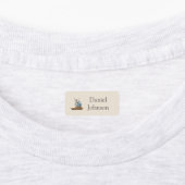 Cute Kitten with Backpack Neutral Clothes Labels (Aangebracht)