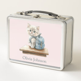 Cute Kitten with Backpack Personalized