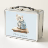 Cute Kitten with Backpack Personalized (Voorkant)