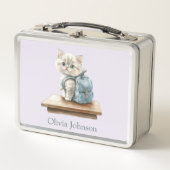Cute Kitten with Backpack Personalized (Voorkant)